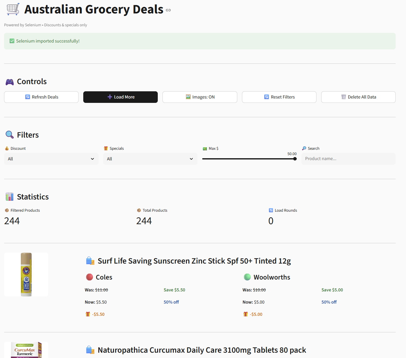 Coles and Woolworths Half Price Grocery Deals
