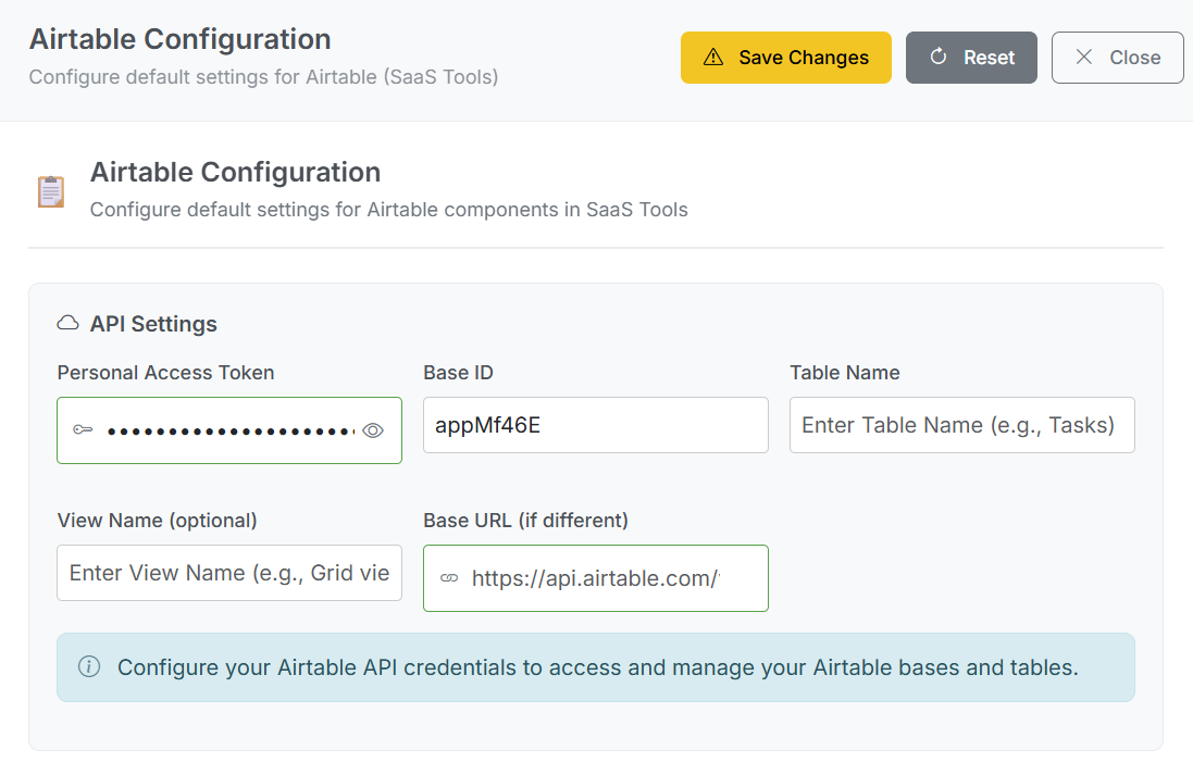 Configuration Interface